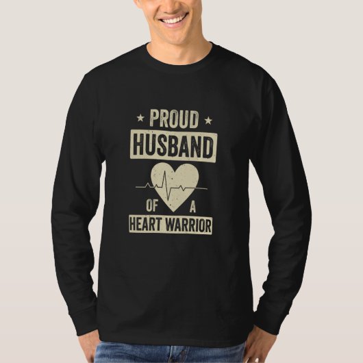 Open Heart Surgery CHD Transplant Husband of a Hea T-shirt (Voorkant)