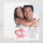 Open Hearts Foto Verloving Aankondiging (Voorkant / Achterkant)