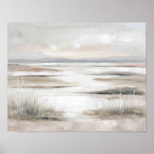 Open Horizon Moeras #3 – Zachte Neutrale Landschap Poster