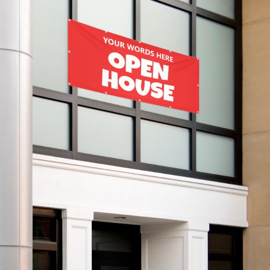 OPEN HOUSE Aangepaste Banner (Buitenkant Gebouw)