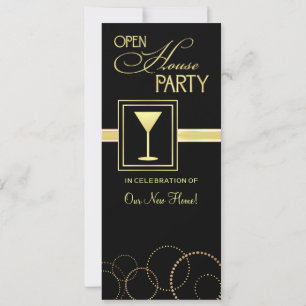 Open House - Cocktail Party-uitnodigingen Kaart