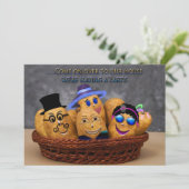 Open House INVITATION - MULTI USE - POTATO FAMILIE Kaart (Staand voorkant)