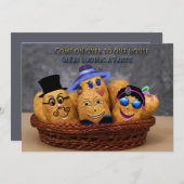 Open House INVITATION - MULTI USE - POTATO FAMILIE Kaart (Voorkant / Achterkant)
