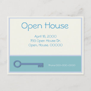 Open House Key Graphic Uitnodiging Briefkaart