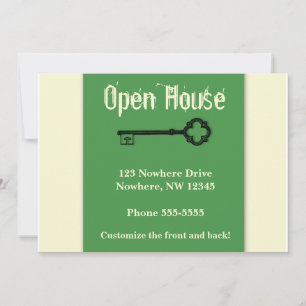 Open House met Old Fashioned Key Uitnodiging