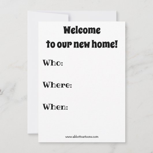 Open House/New Home Uitnodigingen (Achterkant)
