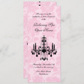 Open House Pink Victoriaans Damask Kaart (Voorkant / Achterkant)