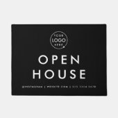 Open House Real Estate Agency Modern Black Realtor Deurmat (Voorkant)