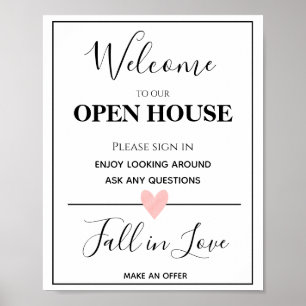 Open House Real Estate Sign Poster