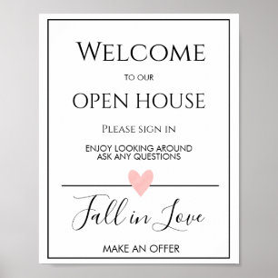 Open House Real Estate Sign Poster