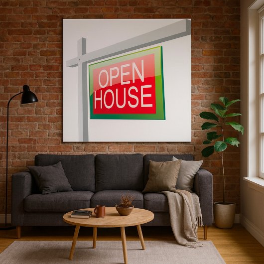 Open House Real Estate Sign Poster