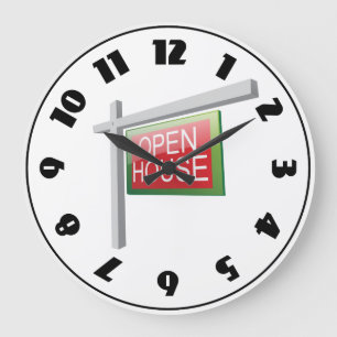 Open House Sign-klok Grote Klok