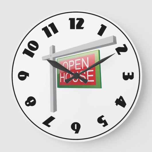 Open House Sign-klok Grote Klok (Voorkant)