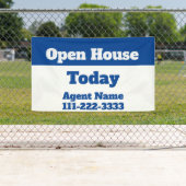 Open House Today Blue and White Real Estate Agent Spandoek (Insitu)