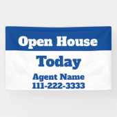 Open House Today Blue and White Real Estate Agent Spandoek (Horizontaal)