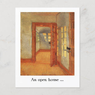 Open huis flyers uitdeel folders advertenties leuk