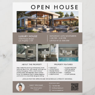Open Huis Foto QR voor Vastgoed Flyer