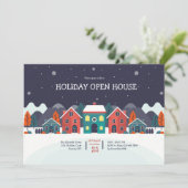 Open Huis Kerst Uitnodiging (Staand voorkant)