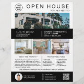 Open Huis Makelaar Logo Foto QR Flyer (Voorkant)