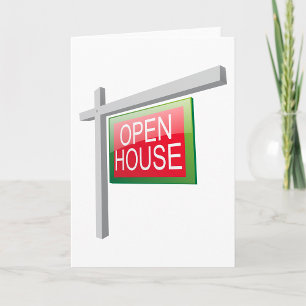Open Huis Makelaardij Bord Kaarten