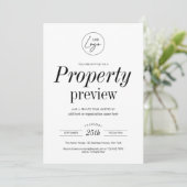 Open Huis Minimalistische Logo Real Estate Preview Kaart (Staand voorkant)