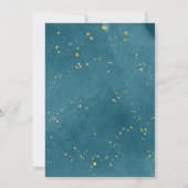 Open huis Navy Blue Strooi Goud Kaart (Achterkant)