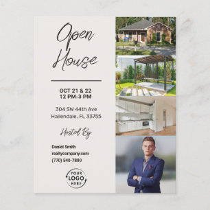 open huis Reclamebrochure voor onroerend goed Flyer