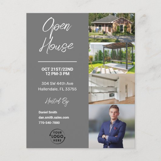 open huis | Reclamebrochure voor onroerend goed Flyer (Voorkant)