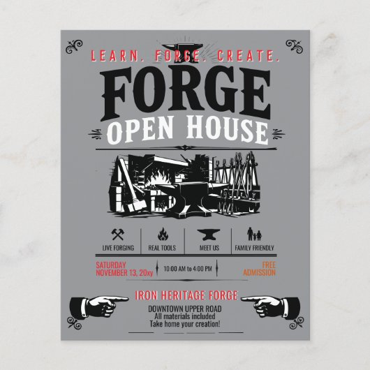 Open Huis Smederij Flyer (Voorkant)