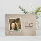 Open huis ter gelegenheid van 75-jarig huwelijksju kaart (Staand voorkant)