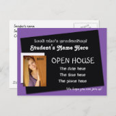 open huis uitnodiging briefkaart (Voorkant / Achterkant)