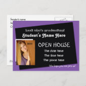 open huis uitnodiging briefkaart (Voorkant / Achterkant)