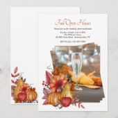 Open Huis uitnodiging voor herfst-impressiefoto's (Voorkant / Achterkant)