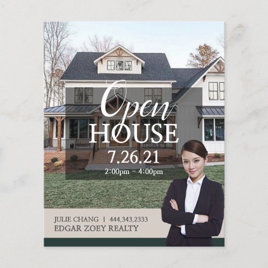 Open Huis Vastgoed Makelaar Flyer (Voorkant)