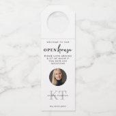 Open huizen & makelaars Foto QR Code Flessenhanger (Voorkant)