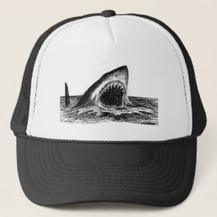 OPEN JAWS Crosshatch Art Trucker Hat Trucker Pet