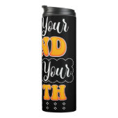 Open je geest voor de mond thermosbeker (Geroteerd rechts)