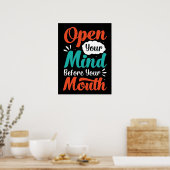 Open je geest voor je mond Poster (Keuken)