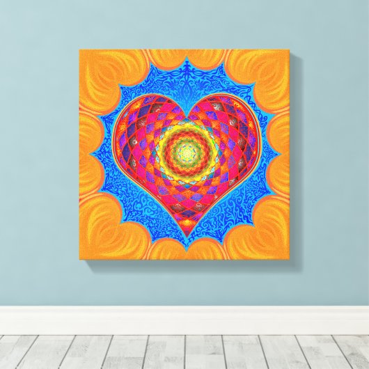 Open je hart canvas afdruk (Insitu (Houten vloer))