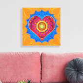 Open je hart canvas afdruk (Insitu (Woonkamer))