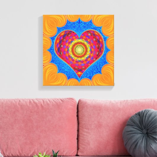 Open je hart canvas afdruk (Insitu (Woonkamer))
