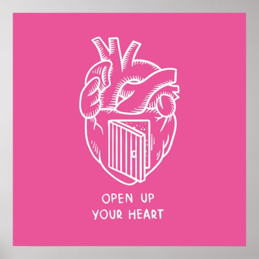 Open je hart poster (Voorkant)