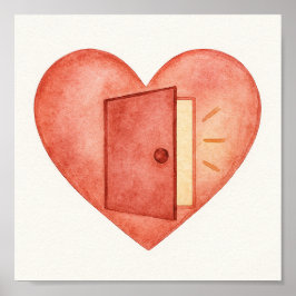 Open je hart poster