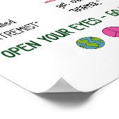 Open je ogen gaan Vegan! Poster (Hoek)