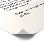 Open je ogen Inspirerend poëzie Poster (Hoek)