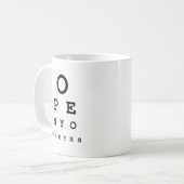 Open je ogen koffiemok (Voorkant links)