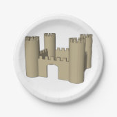 Open kasteel papieren bordje (Voorkant)