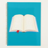 Open Lined Book Red Bookmark (Devant)