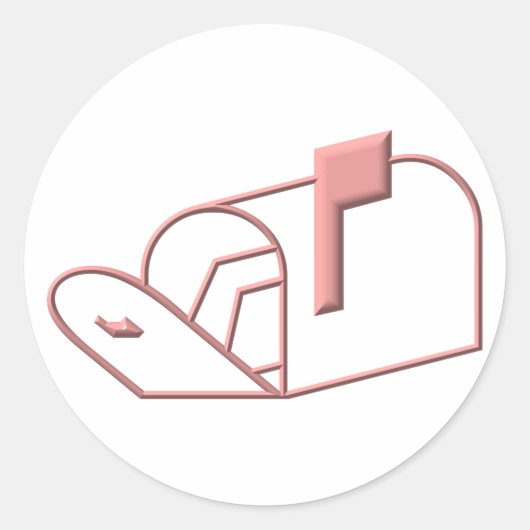 Open Mailbox Ronde Sticker (Voorkant)