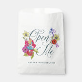 Open me Alice in Wonderland  Key & Florals Bedankzakje (Voorkant)